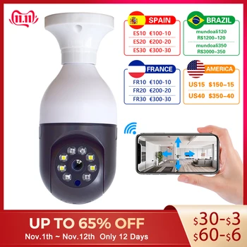 2ШТ 1080P Лампа Tuya Камера Full HD IP-камера Удаленный монитор Домашней Безопасности Wifi Камеры видеонаблюдения Видеорегистраторы
