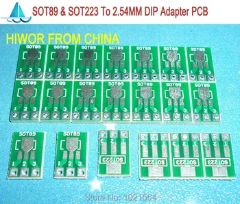 50 шт./лот SOT89 и SOT223 До 2,54 мм DIP3 SMD Адаптер для DIP PCB Pinboard SMD конвертер