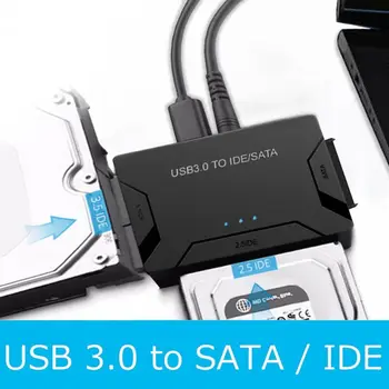 Адаптер 3 в 1 SATA к USB IDE USB 3,0 3 Кабеля Поддержка 2,5/3,5-дюймового внешнего жесткого диска SSD Кабель-конвертер Жесткий диск для Macbook PC