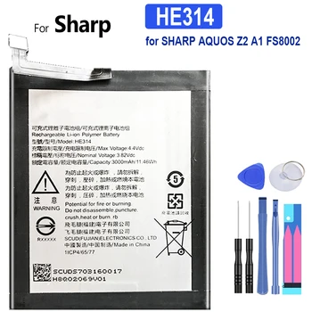 Аккумулятор HE314 емкостью 3000 мАч для SHARP AQUOS Z2 A1 FS8002 Высокого Качества Batterij