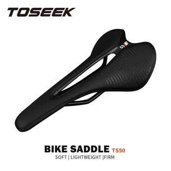 Велосипедное седло TOSEEK TS50 Дышащая Удобная подушка сиденья Узкая и маленькая Рекомендуется для женских велосипедных седел Запчасти