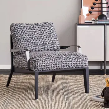 Дизайнерское кресло для гостиной, Спальня, Деревянное Удобное Кресло для отдыха в Скандинавском стиле, Современная Мебель для отдыха DWH