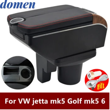 Для VW Golf 6 коробка для подлокотников Golf 5 Mk5 Mk6 Sagitar, специальные детали для дооснащения салона, центральный ящик для хранения автомобильных подлокотников