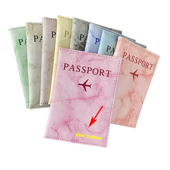 Индивидуальная Обложка для паспорта с золотыми буквами и именами Женщины Мужчины Путешествия Уникальные Индивидуальные чехлы для паспорта Protege Passport