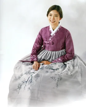 Корея Импортировала Оригинальную ткань Ханбок, Невеста, Ханбок, ручная вышивка, Ханбок, аутентичный Новый костюм для Мероприятия