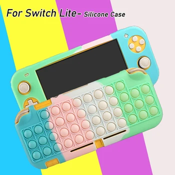 Матовый защитный силиконовый чехол для Nintendo Switch Lite, разноцветный геймпад, декоративные аксессуары, подарки для детей