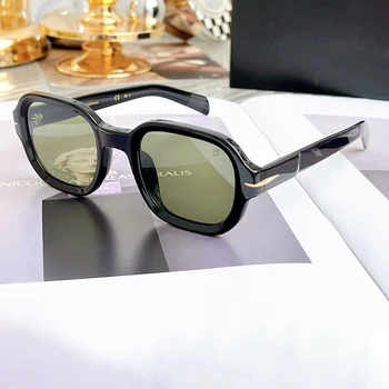 Модные Ретро 2023 овальные Высококачественные Солнцезащитные очки с Пластинками, Брендовые Дизайнерские Новые Очки UV400, Уличные Женские Персонализированные Солнцезащитные Очки