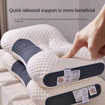 Новая 3D Разделительная подушка для СПА-массажа, помогающая уснуть и защищающая шею, вязаная хлопчатобумажная подушка для Постельного белья