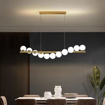 Подвесные светильники из скандинавского стеклянного шара для столовой Кухни G9 led lamp lustre home decor Золотая подвесная лампа Подвесной светильник