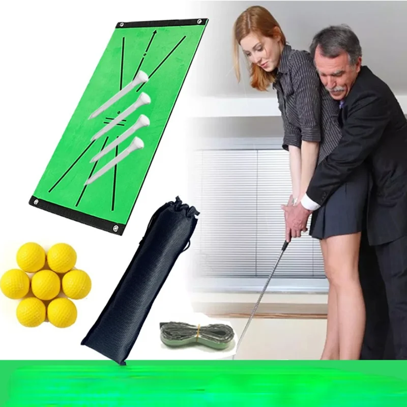 Портативный коврик для игры в гольф, отметка направления удара ватина, трассировка домашнего тренировочного коврика для игры в гольф, маркер для мяча для гольфа