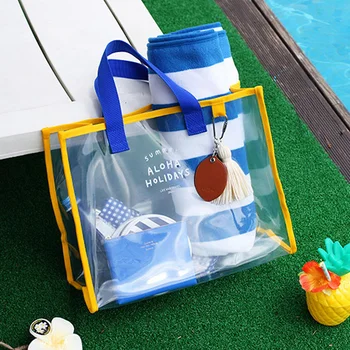 Прозрачная Косметичка для плавания из ПВХ, Женская Портативная сумка для хранения одежды для отдыха, Модная молодежная пляжная сумка, дорожная сумка A3427