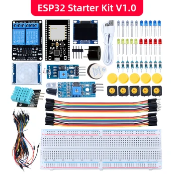 Профессиональный комплект автоматизации ESP32 для программирования Arduino Стартовый электронный комплект DIY с доской разработки ESP32 Полные комплекты