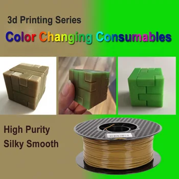 расходные материалы для 3d принтера Могут менять цвет PLA 1,75 мм Расходные материалы Для изменения цвета Тепловая линия Термочувствительная 3d катушка 1 кг