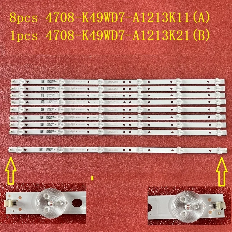 Светодиодная панель подсветки 6LED для K490WD7 A1 4708-K49WD7-A1213K11 4708-K49WD7-A1213K21 LE49K51S 49PFF5455/T3 49PFF5250