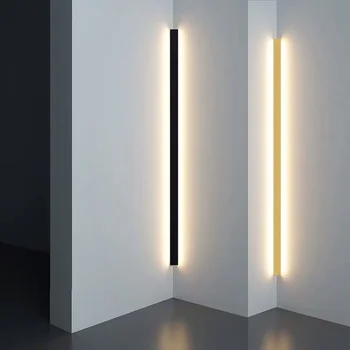 Современный минималистичный длинный светодиодный настенный светильник для столовой Гостиной Украшения дома Настенное освещение Лестницы Угловые Люстры Светильники