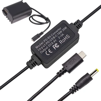 Соединительный кабель PD USB-C к соединителю постоянного тока DMW-DCC17 DMW-BLK22 Фиктивный аккумулятор для камеры Panasonic Lumix S5 S5K S5GK GH5II GH6 G9