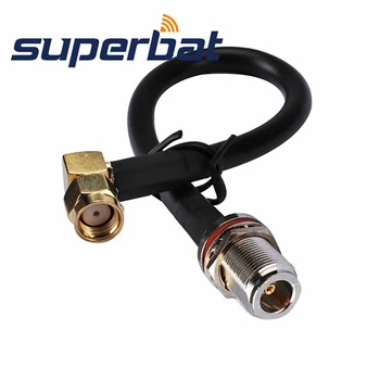 Уплотнительное кольцо для внутренней переборки Superbat N к RP-SMA Прямоугольный кабель с Косичкой LMR195 50 см для беспроводной связи