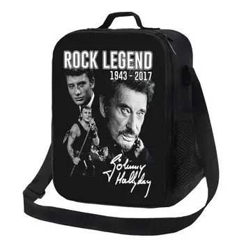Утепленная сумка для ланча Johnny Hallyday для женщин, Французский рок-певец, термос-холодильник для ланча, школьники, дети
