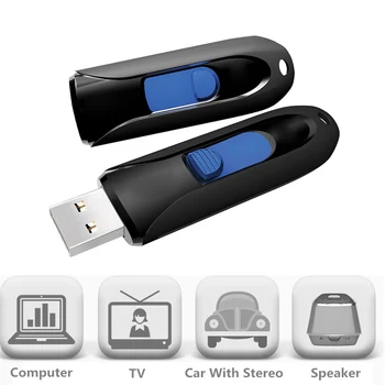 Флешки 64 ГБ USB Флэш-накопители 2.0 Флеш-накопитель 128 ГБ 32 ГБ Cle USB Memory Stick U Диск для телевизора Компьютера