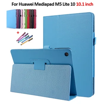 Чехол для Etui Huawei Mediapad M5 Lite Case 10,1-дюймовый Складной Кожаный Чехол-Подставка Funda для Huawei Mediapad M5 Lite 10 Case