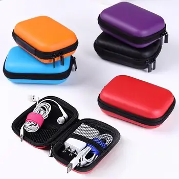 1 шт. мини-портативная сумка для наушников EVA, кошелек для монет, чехол для наушников, USB-кабель, Коробка для хранения, кошелек, сумка для переноски, Аксессуар для наушников