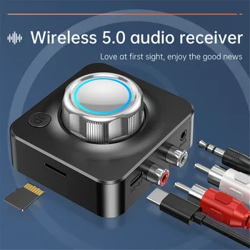 3D стерео аудиоприемник Bluetooth 5,0 Беспроводной музыкальный адаптер TF-карта RCA 3,5 мм Разъем 3,5 AUX Для автомобильного комплекта Проводной Динамик Наушники