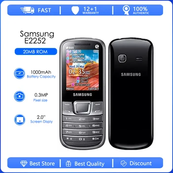 Samsung E2250 Восстановленный-Оригинальный разблокированный E2250 Metro 2252 E2252 Utica 2,0-дюймовый FM-радиотелефон 1000 мАч, Бесплатная доставка