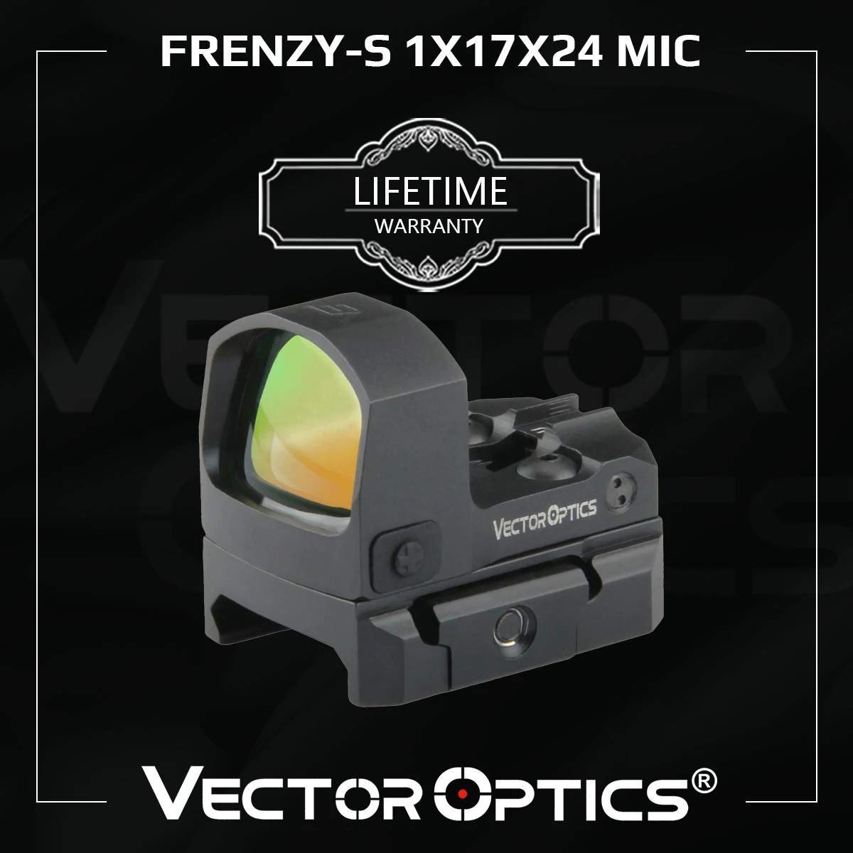 Векторная оптика Frenzy-S 1x17x24 MOS 3MOA в Красную точку, Самый Легкий Цельнометаллический Прицел для пистолета, Пожизненная гарантия 9 мм. 223